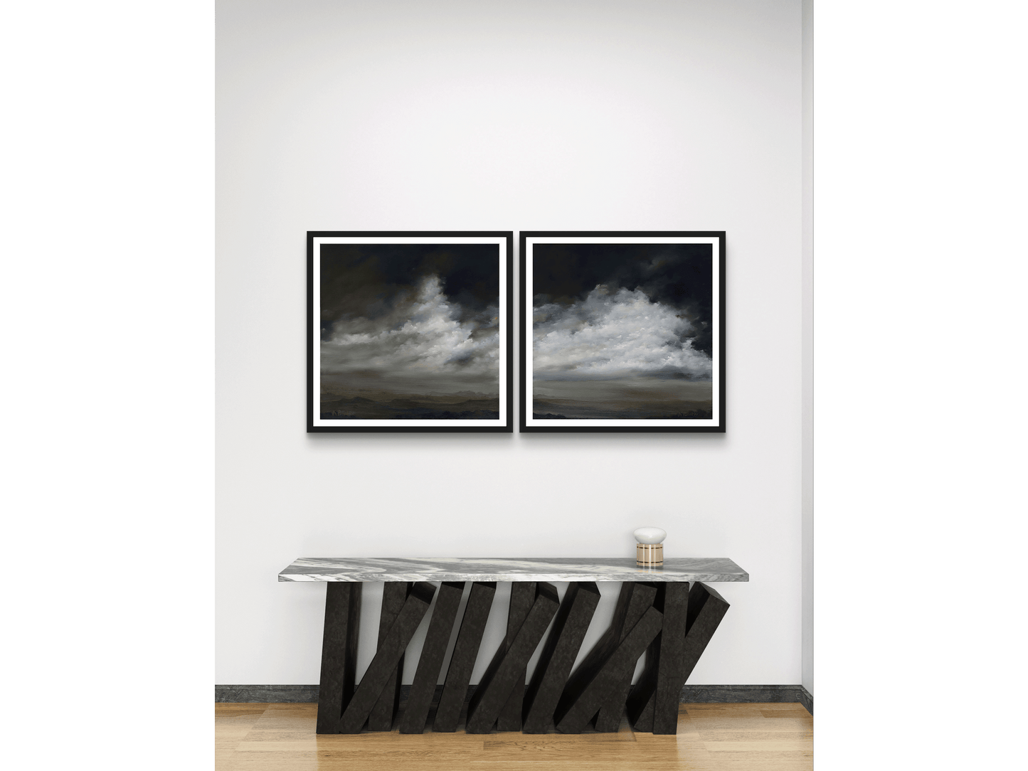 'Farther Afield Diptych' - In the Skies series - Anna Painter