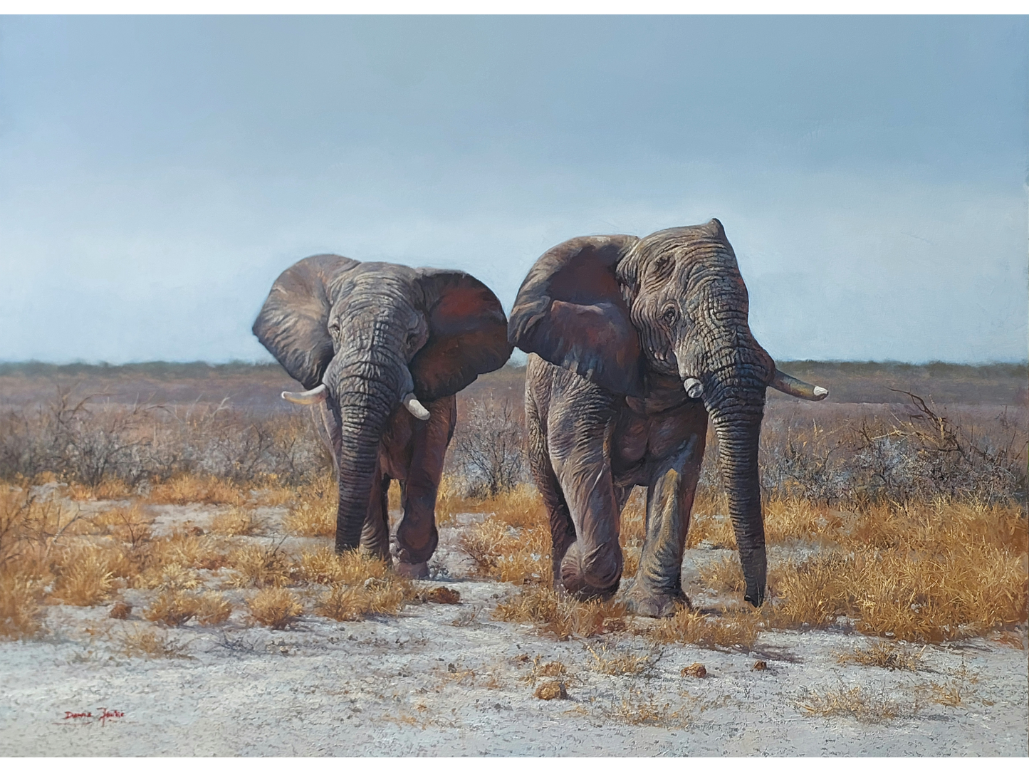 'Etosha Elephants' - Dawie Fourie