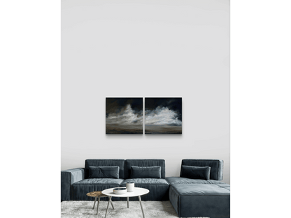 'Farther Afield Diptych' - In the Skies series - Anna Painter