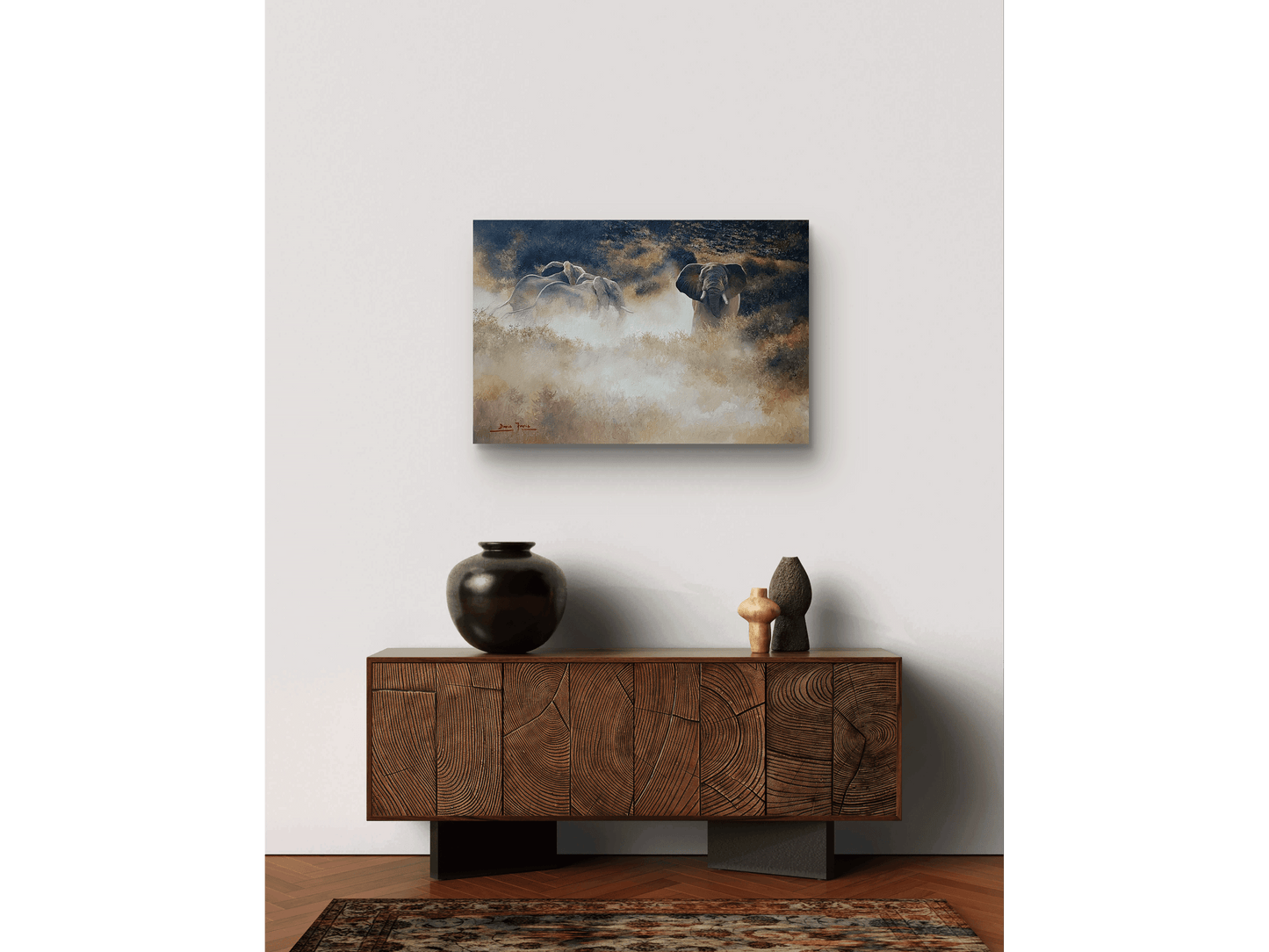 'Elephants in the dust' - Dawie Fourie