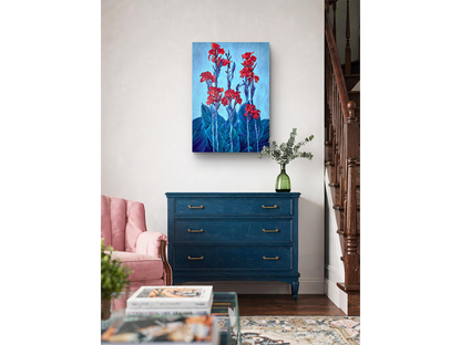 'Cannas in Blue and Red' - Karin Hopkinson
