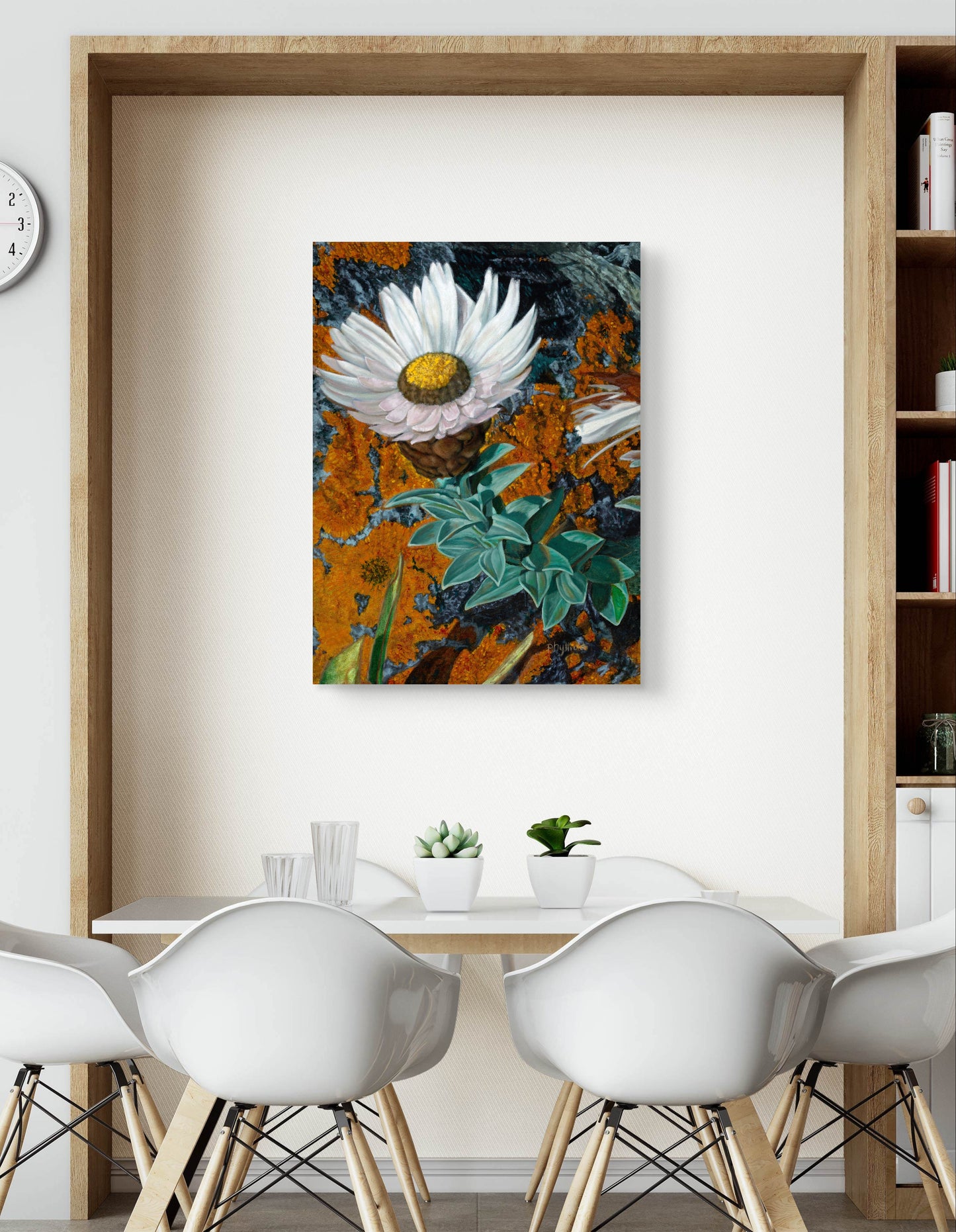 'Helichrysum on Lichen Rock' - Phylida Louw