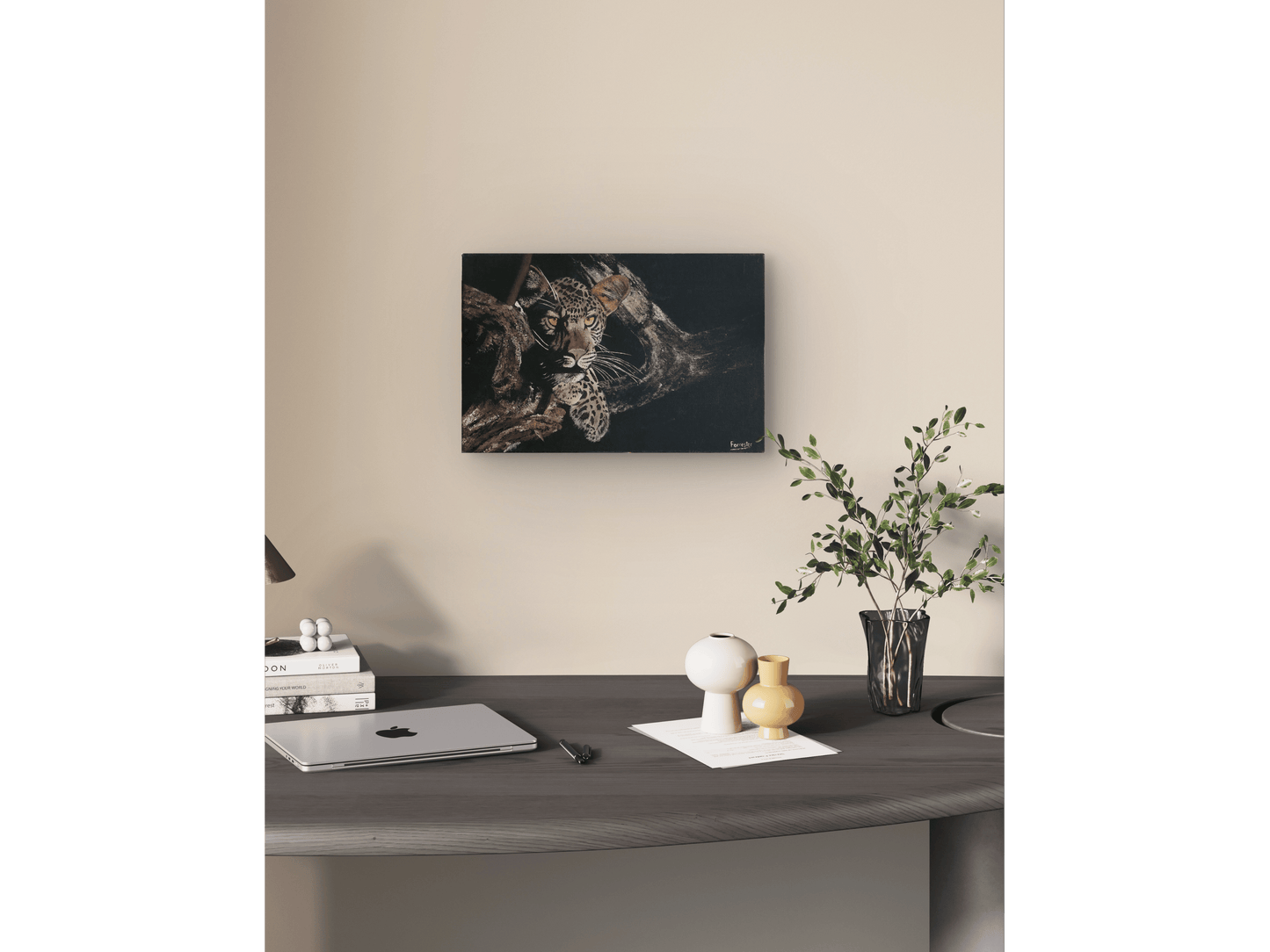 'Leopard Settled on a Branch' - Mike Forrester