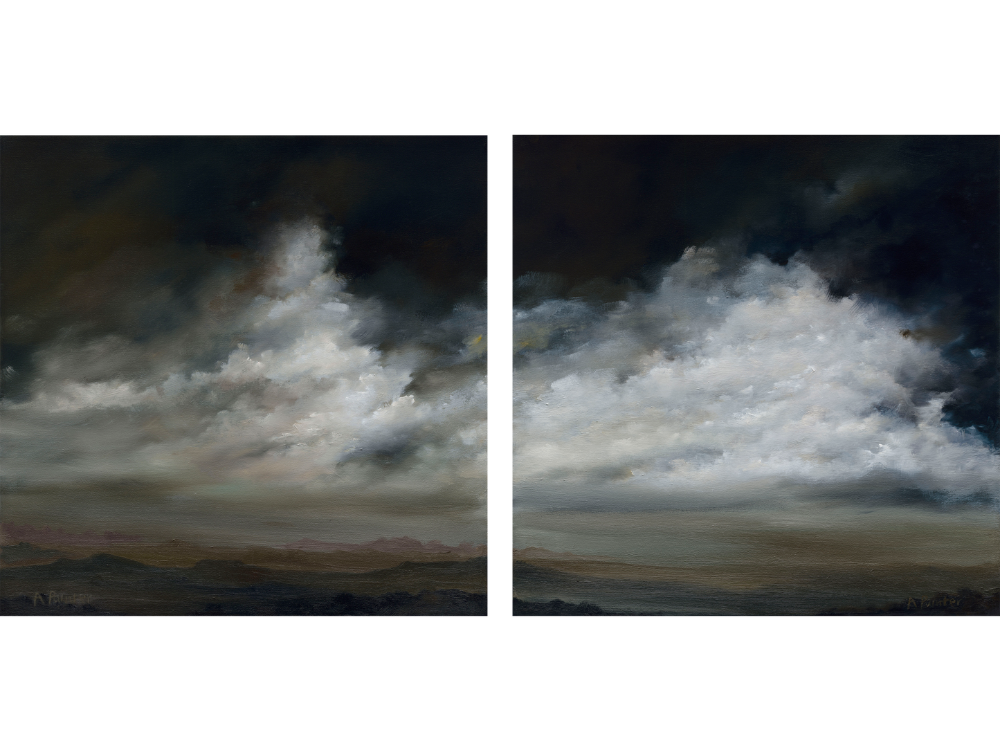 'Farther Afield Diptych' - In the Skies series - Anna Painter