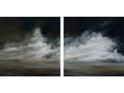 'Farther Afield Diptych' - In the Skies series - Anna Painter