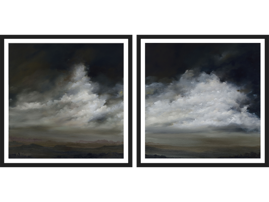 'Farther Afield Diptych' - In the Skies series - Anna Painter