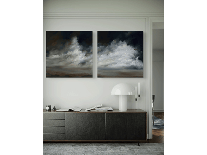 'Farther Afield Diptych' - In the Skies series - Anna Painter